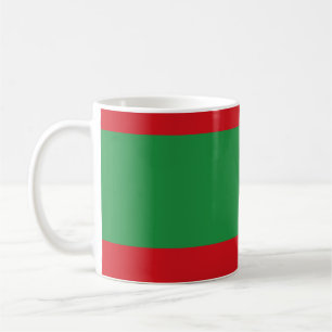 Rote und grüne Streifen Kaffeetasse