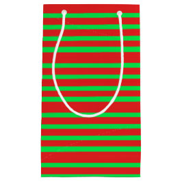 Rote und grüne Streifen Kleine Geschenktüte
