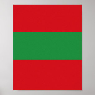 Rote und grüne Streifen Poster