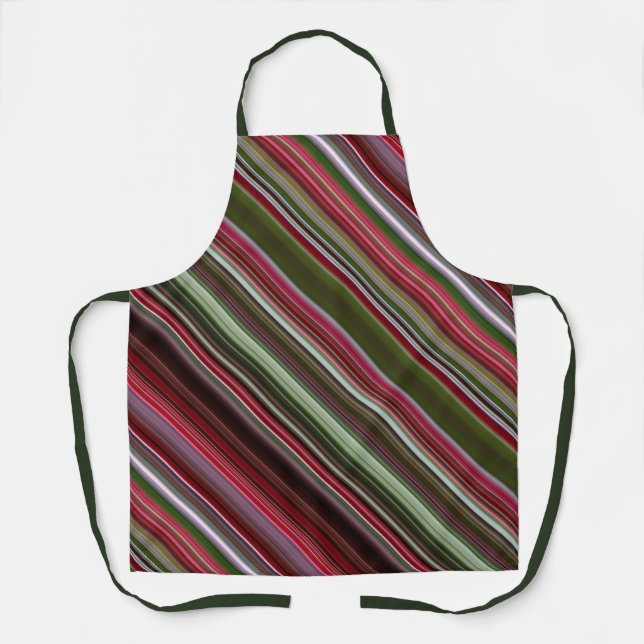 Rote und grüne Streifen Schürze (Vorderseite)