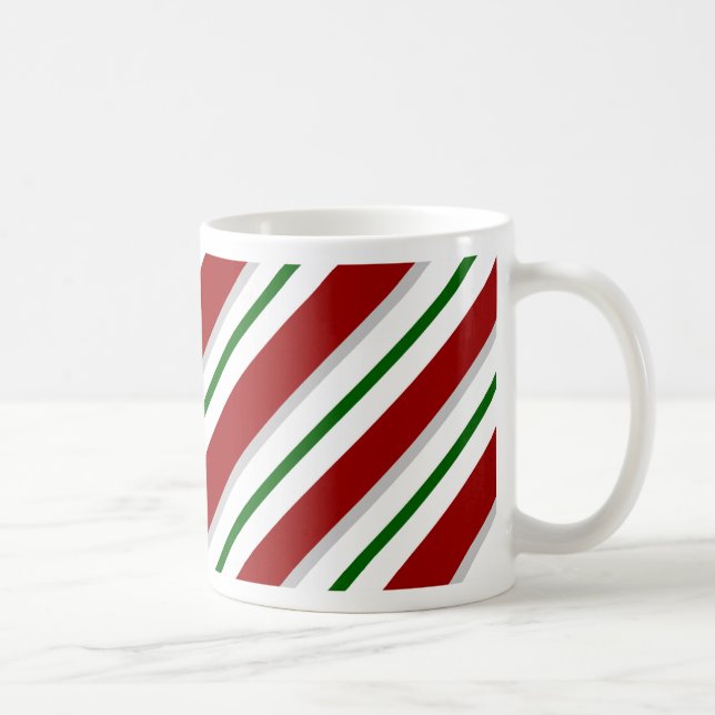 Rote und grüne Streifen Tasse (Rechts)
