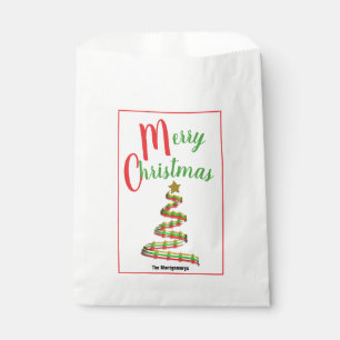 Rote und grüne Typografie-abstrakter Geschenktütchen