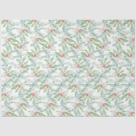 Rote und grüne Wasserfarbe Botanicals Weihnachten Seidenpapier