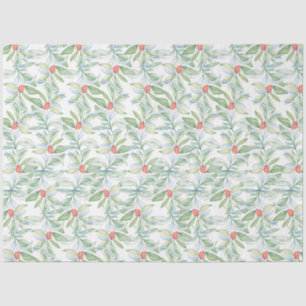 Rote und grüne Wasserfarbe Botanicals Weihnachten Seidenpapier