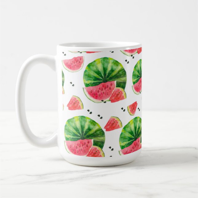 ROTE UND GRÜNE WASSERMELON-SCHICHTEN KAFFEETASSE (Links)
