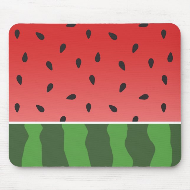 Rote und grüne Wassermelone Mousepad (Vorne)