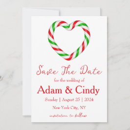 Rote und grüne Weihnachten speichern Sie die Datum Einladung