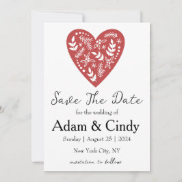 Rote und grüne Weihnachten speichern Sie die Datum Einladung