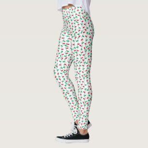 Rote und grüne Weihnachtsbeleuchtung Leggings