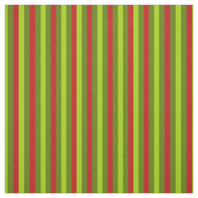 Rote und grüne Weihnachtsstreifen Stoff (Muster)