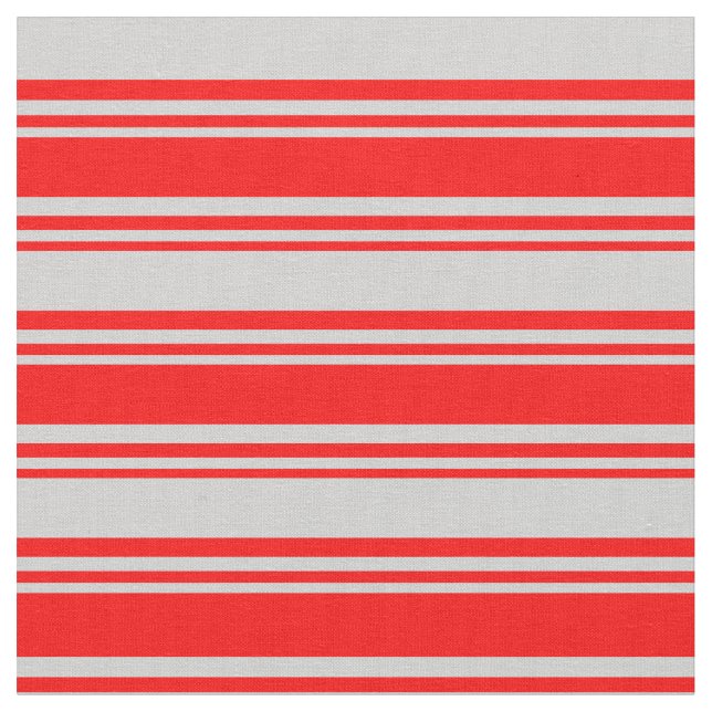 rote und hellgraue Streifen/Linienmuster Stoff (Nahaufnahme)