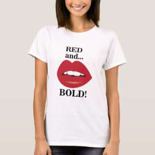 Rote und kühne Lippen T-Shirt