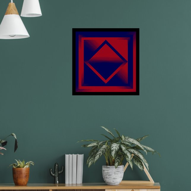 Rote und Lila Waagen Poster (Wohnzimmer 1)