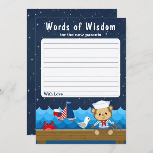 Rote und Marine Worte der Weisheit des Affen Einladung