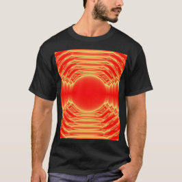 rote und orange Rückmeldung gemustert T-Shirt