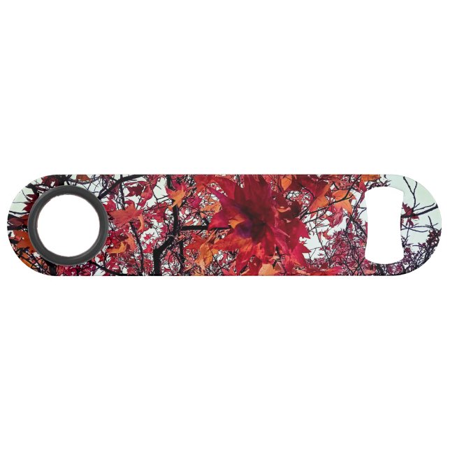 Rote und orangefarbene Blätter Speed Flaschenöffner (Vorderseite (Horizontal))