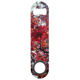 Rote und orangefarbene Blätter Speed Flaschenöffner