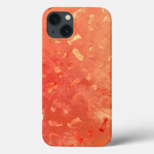Rote und orangefarbene Imitate Gold Glitzer Textur Case-Mate iPhone Hülle