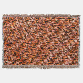 Rote und orangefarbene Korallenjute Decke