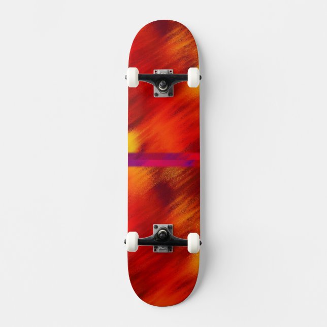 Rote und orangefarbene Skateboards (Vorderseite)