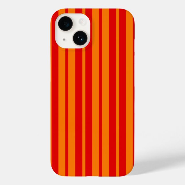 Rote und orangefarbene Streifen Case-Mate iPhone Hülle (Rückseite)