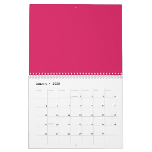 Rote und rosa Blume mit üppig grünem l Kalender
