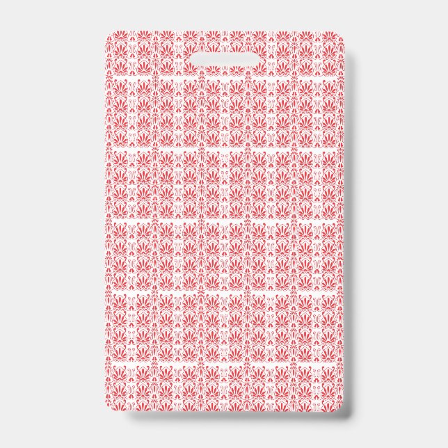 Rote und rosa Blumengrafiken mit Geranien Ausweis (Vorderseite)