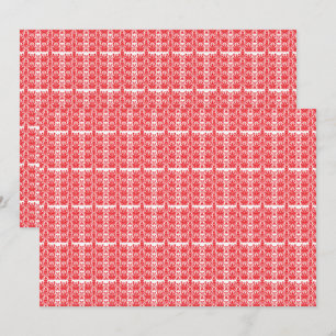 Rote und rosa Blumengrafiken mit Geranien Einladung