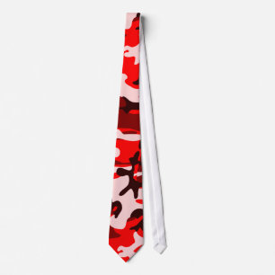 Rote und rosa Camouflage Necktie Krawatte