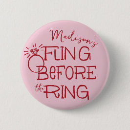 Rote und rosa Doodle-Zeichnung vor dem Ring Button