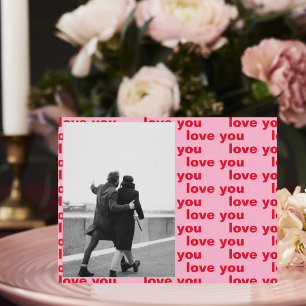 Rote und rosa Fotos   Happy Valentines Day Pos Postkarte