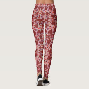 Rote und rosa Herzen Leggings