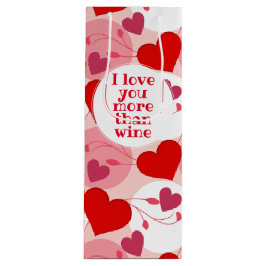 Rote und rosa Herzen Sonnentag Geschenktüte Für Weinflaschen