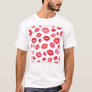 Rote und rosa Muster Art T-Shirt