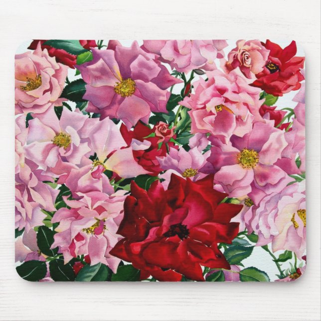 Rote und rosa Rosen 2008 Mousepad (Vorne)