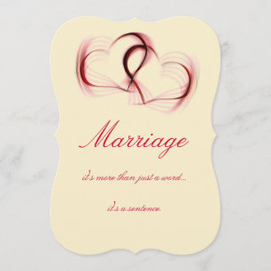 Rote und rosa sarkastische Hochzeits-Karten Einladung