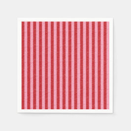 Rote und rosa Streifen Serviette
