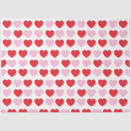 Rote und rosa Valentinstag Herz Seidenpapier