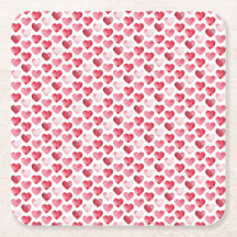 Rote und rosa Wasserfarbe-Herzen Valentinstag