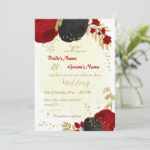 Rote und schwarze Blume Goldhochzeit