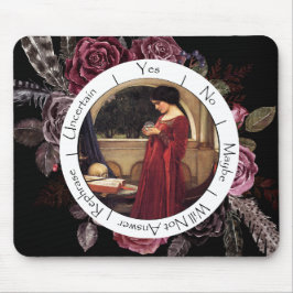 Rote und schwarze Blume Pendulumboard Mousepad