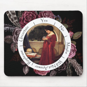 Rote und schwarze Blume Pendulumboard Mousepad