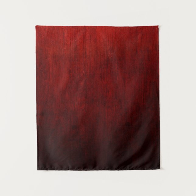 Rote und schwarze Blumentextilien Wandteppich (Vorderseite)