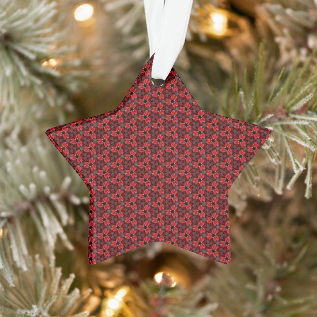 Rote und schwarze Blütenschmuck Ornament (Baum)