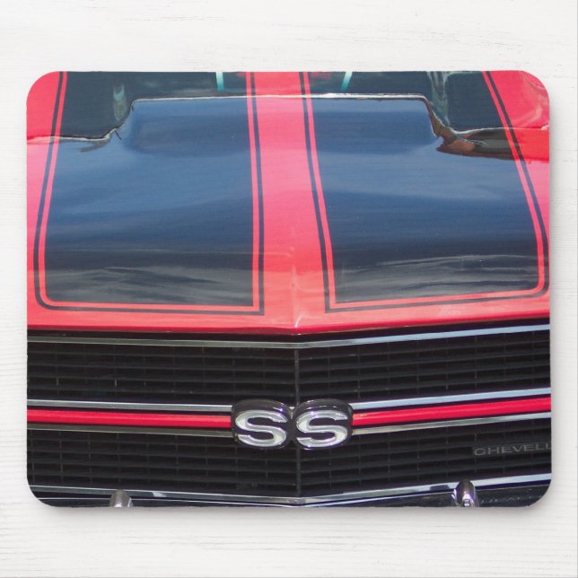 Rote und schwarze Chevelle SS Mausunterlage Mousepad (Vorne)