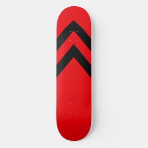 Rote und schwarze Chevron-Skateboard-Decke Skateboard
