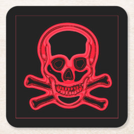 Rote und schwarze Farben, digitale Kunst Rechteckiger Pappuntersetzer