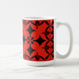 Rote und schwarze geometrische abstrakte Kunst  Kaffeetasse