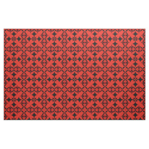 Rote und schwarze geometrische abstrakte Kunst  Stoff