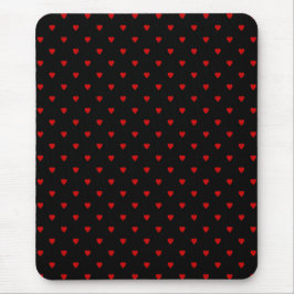 Rote und schwarze Herzen. Muster Mousepad